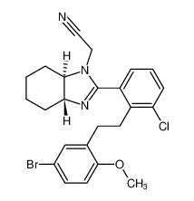 rel-2-((3aR,7aR)-2-(2-(5-bromo-2-methoxyphenethyl)-3-chlorophenyl)-3a,4,5,6,7,7a-hexahydro-1H-benzo[d]imidazol-1-yl)acetonitrile CAS:685127-24-6 manufacturer & supplier