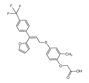 (E/Z)-[4-[3-(Furan-2-yl)-3-(4-trifluoromethylphenyl)allylsulfanyl]-2-methylphenoxy]acetic acid CAS:685139-24-6 manufacturer & supplier