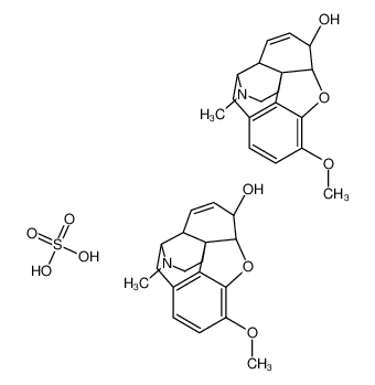 (4R,4aR,7S,7aR,12bS)-9-methoxy-3-methyl-2,4,4a,7,7a,13-hexahydro-1H-4,12-methanobenzofuro[3,2-e]isoquinoline-7-ol,sulfuric acid,trihydrate CAS:6854-40-6 manufacturer & supplier