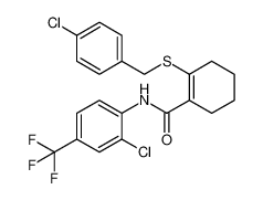 N-(2-chloro-4-(trifluoromethyl)phenyl)-2-((4-chlorobenzyl)thio)cyclohex-1-ene-1-carboxamide CAS:685509-46-0 manufacturer & supplier