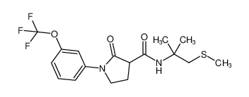 N-(2-methyl-1-(methylthio)propan-2-yl)-2-oxo-1-(3-(trifluoromethoxy)phenyl)pyrrolidine-3-carboxamide CAS:685531-83-3 manufacturer & supplier