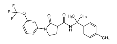 2-oxo-N-(2-(p-tolyl)propan-2-yl)-1-(3-(trifluoromethoxy)phenyl)pyrrolidine-3-carboxamide CAS:685531-87-7 manufacturer & supplier