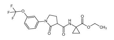 ethyl 1-(2-oxo-1-(3-(trifluoromethoxy)phenyl)pyrrolidine-3-carboxamido)cyclopropane-1-carboxylate CAS:685532-09-6 manufacturer & supplier