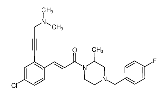 (E)-3-[4-chloro-2-(3-dimethylaminoprop-1-ynyl)-phenyl]-1-[4-(4-fluorobenzyl)-2-methylpiperazin-1-yl]propenone CAS:685534-59-2 manufacturer & supplier