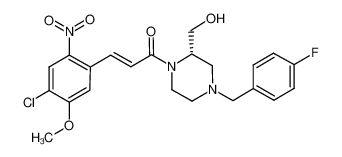 (E)-3-(4-chloro-5-methoxy-2-nitro-phenyl)-1-[(S)-4-(4-fluoro-benzyl)-2-hydroxymethyl-piperazin-1-yl]-propenone CAS:685535-31-3 manufacturer & supplier