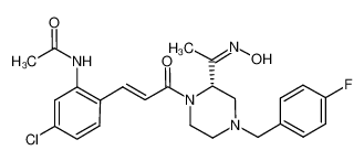 N-{5-chloro-2-[(E)-3-((S)-4-(4-fluoro-benzyl)-2-{1-[hydroxyimino]-ethyl}-piperazin-1-yl)-3-oxo-propenyl]-phenyl}-acetamide CAS:685535-45-9 manufacturer & supplier