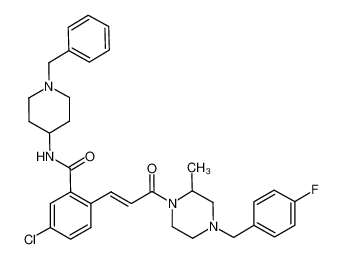 N-(1-benzyl-piperidin-4-yl)-5-chloro-2-{(E)-3-[4-(4-fluoro-benzyl)-2-methylpiperazin-1-yl]-3-oxo-propenyl}-benzamide CAS:685535-86-8 manufacturer & supplier