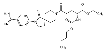 (S)-2-(n-butoxycarbonylamino)-5-[2-(4-carbamimidoylphenyl)-1-oxo-2,8-diazaspiro[4.5]dec-8-yl]-5-oxopentanoic acid ethyl ester CAS:685545-27-1 manufacturer & supplier