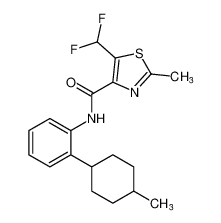 5-(difluoromethyl)-2-methyl-N-(2-(4-methylcyclohexyl)phenyl)thiazole-4-carboxamide CAS:685566-14-7 manufacturer & supplier