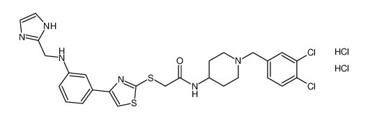 2-((4-(3-(((1H-imidazol-2-yl)methyl)amino)phenyl)thiazol-2-yl)thio)-N-(1-(3,4-dichlorobenzyl)piperidin-4-yl)acetamide dihydrochloride CAS:685566-98-7 manufacturer & supplier