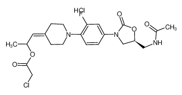 N-[[(5S)-3-[3-fluoro-4-(4-(2-(chloroacetoxy)-propylidene)-piperidinyl)-phenyl]-2-oxo-5-oxazolidinyl]-methyl]-acetamide hydrochloride salt CAS:685571-18-0 manufacturer & supplier