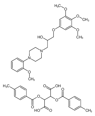 1-[4-(2-Methoxy-phenyl)-piperazin-1-yl]-3-(3,4,5-trimethoxy-phenoxy)-propan-2-ol; compound with 2,3-bis-(4-methyl-benzoyloxy)-succinic acid CAS:68577-21-9 manufacturer & supplier