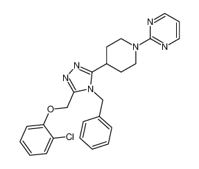 2-(4-(4-benzyl-5-((2-chlorophenoxy)methyl)-4H-1,2,4-triazol-3-yl)piperidin-1-yl)pyrimidine CAS:685827-07-0 manufacturer & supplier