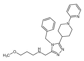 N-((4-benzyl-5-(1-(pyridin-2-yl)piperidin-4-yl)-4H-1,2,4-triazol-3-yl)methyl)-3-methoxypropan-1-amine CAS:685827-41-2 manufacturer & supplier