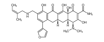 (4S,4aS,5aR,12aS)-4-(dimethylamino)-7-(furan-3-yl)-3,10,12,12a-tetrahydroxy-9-((((Z)-2-methylbut-2-en-1-yl)amino)methyl)-1,11-dioxo-1,4,4a,5,5a,6,11,12a-octahydrotetracene-2-carboxamide CAS:685833-12-9 manufacturer & supplier