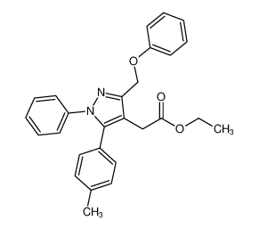 ethyl 2-(3-(phenoxymethyl)-1-phenyl-5-(p-tolyl)-1H-pyrazol-4-yl)acetate CAS:685855-27-0 manufacturer & supplier