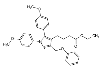 ethyl 4-(1,5-bis(4-methoxyphenyl)-3-(phenoxymethyl)-1H-pyrazol-4-yl)butanoate CAS:685857-25-4 manufacturer & supplier