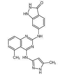 6-((5-methyl-4-((5-methyl-1H-pyrazol-3-yl)amino)quinazolin-2-yl)amino)-1,2-dihydro-3H-indazol-3-one CAS:685866-76-6 manufacturer & supplier