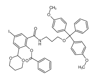 1-benzoyloxy-2-[[[3-(4,4'-dimethoxytrityloxy)prop-1-yl]amino]carbonyl]-6-(1,3-dioxan-2-yl)-4-iodobenzene CAS:685870-30-8 manufacturer & supplier