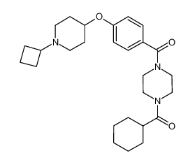 (4-(4-((1-cyclobutylpiperidin-4-yl)oxy)benzoyl)piperazin-1-yl)(cyclohexyl)methanone CAS:685872-56-4 manufacturer & supplier