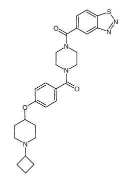 benzo[d][1,2,3]thiadiazol-5-yl(4-(4-((1-cyclobutylpiperidin-4-yl)oxy)benzoyl)piperazin-1-yl)methanone CAS:685872-59-7 manufacturer & supplier