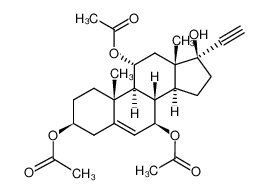 (3S,7R,8S,9S,10R,11R,13S,14S,17R)-17-ethynyl-17-hydroxy-10,13-dimethyl-2,3,4,7,8,9,10,11,12,13,14,15,16,17-tetradecahydro-1H-cyclopenta[a]phenanthrene-3,7,11-triyl triacetate CAS:685877-49-0 manufacturer & supplier