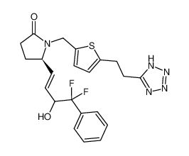 (5R)-5-[(1E)-4,4-difluoro-3-hydroxy-4-phenylbut-1-enyl]-1-({5-[2-(1H-tetraazol-5-yl)ethyl]thien-2-yl}methyl)pyrrolidin-2-one CAS:685896-21-3 manufacturer & supplier