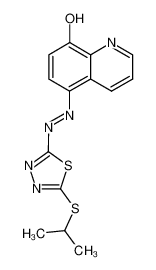 5-(5-isopropylsulfanyl-[1,3,4]thiadiazol-2-ylazo)-quinolin-8-ol CAS:68590-39-6 manufacturer & supplier