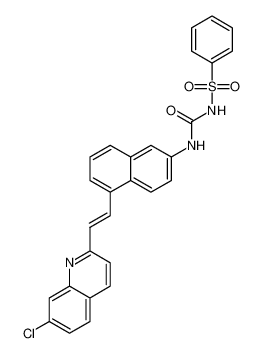 (E)-N-((5-(2-(7-chloroquinolin-2-yl)vinyl)naphthalen-2-yl)carbamoyl)benzenesulfonamide CAS:685902-84-5 manufacturer & supplier