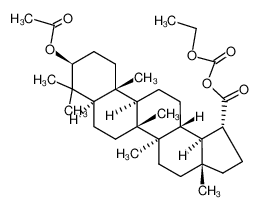 Acetic acid (1R,3aR,5aR,5bR,7aR,9S,11aR,11bR,13aR,13bS)-1-ethoxycarbonyloxycarbonyl-3a,5a,5b,8,8,11a-hexamethyl-icosahydro-cyclopenta[a]chrysen-9-yl ester CAS:68592-44-9 manufacturer & supplier