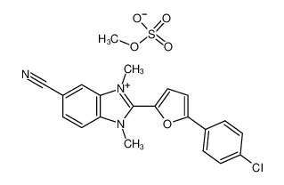 2-(5-(4-chlorophenyl)furan-2-yl)-5-cyano-1,3-dimethyl-1H-benzo[d]imidazol-3-ium methyl sulfate CAS:68600-10-2 manufacturer & supplier