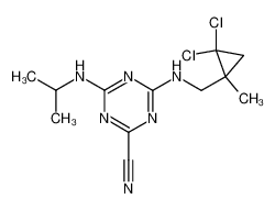 4-[(2,2-dichloro-1-methyl-cyclopropylmethyl)-amino]-6-isopropylamino-[1,3,5]triazine-2-carbonitrile CAS:68619-13-6 manufacturer & supplier