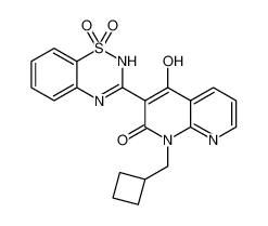 1-(cyclobutylmethyl)-3-(1,1-dioxido-2H-benzo[e][1,2,4]thiadiazin-3-yl)-4-hydroxy-1,8-naphthyridin-2(1H)-one CAS:686263-47-8 manufacturer & supplier