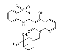 1-{[(1S,2R,5S)-6,6-dimethylbicyclo[3.1.1]hept-2-yl]methyl}-3-(1,1-dioxido-4H-1,2,4-benzothiadiazin-3-yl)-4-hydroxy-1,8-naphthyridin-2(1H)-one CAS:686264-04-0 manufacturer & supplier