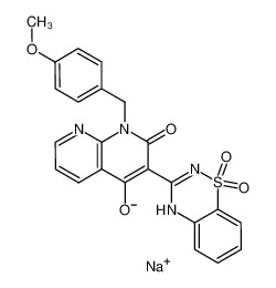 3-(1,1-dioxido-4H-1,2,4-benzothiadiazin-3-yl)-4-hydroxy-1-(4-methoxybenzyl)-1,8-naphthyridin-2(1H)-one sodium salt CAS:686264-28-8 manufacturer & supplier