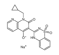 1-(cyclopropylmethyl)-3-(1,1-dioxido-4H-1,2,4-benzothiadiazin-3-yl)-4-hydroxy-1,8-naphthyridin-2(1H)-one sodium salt CAS:686264-33-5 manufacturer & supplier