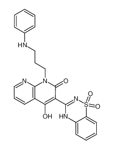 1-(3-anilinopropyl)-3-(1,1-dioxido-4H-1,2,4-benzothiadiazin-3-yl)-4-hydroxy-1,8-naphthyridin-2(1H)-one CAS:686265-17-8 manufacturer & supplier