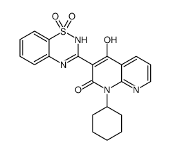 1-cyclohexyl-3-(1,1-dioxido-2H-benzo[e][1,2,4]thiadiazin-3-yl)-4-hydroxy-1,8-naphthyridin-2(1H)-one CAS:686265-34-9 manufacturer & supplier