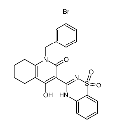 1-(3-bromobenzyl)-3-(1,1-dioxido-4H-1,2,4-benzothiadiazin-3-yl)-4-hydroxy-5,6,7,8-tetrahydro-2(1H)-quinolinone CAS:686266-35-3 manufacturer & supplier