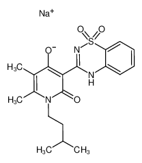 3-(1,1-dioxido-4H-1,2,4-benzothiadiazin-3-yl)-4-hydroxy-5,6-dimethyl-1-(3-methylbutyl)-2(1H)-pyridinone sodium salt CAS:686266-73-9 manufacturer & supplier