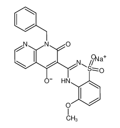 1-benzyl-4-hydroxy-3-(5-methoxy-1,1-dioxido-4H-1,2,4-benzothiadiazin-3-yl)-1,8-naphthyridin-2(1H)-one sodium salt CAS:686268-39-3 manufacturer & supplier