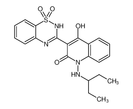 3-(1,1-dioxido-2H-benzo[e][1,2,4]thiadiazin-3-yl)-4-hydroxy-1-(pentan-3-ylamino)quinolin-2(1H)-one CAS:686268-83-7 manufacturer & supplier