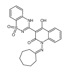 1-(cycloheptylideneamino)-3-(1,1-dioxido-4H-1,2,4-benzothiadiazin-3-yl)-4-hydroxyguinolin-2(1H)-one CAS:686269-17-0 manufacturer & supplier