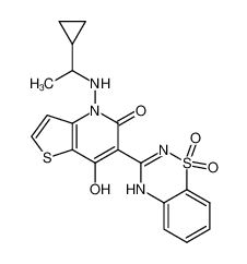 4-{[1-cyclopropylethyl]amino)-6-(1,1-dioxido-4H-1,2,4-benzothiadiazin-3-yl)-7-hydroxythieno[3,2-b]pyridin-5(4H)-one CAS:686270-07-5 manufacturer & supplier