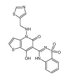 6-(1,1-dioxido-4H-1,2,4-benzothiadiazin-3-yl)-7-hydroxy-4-[(1,3-thiazol-5-ylmethyl)amino]thieno[3,2-b]pyridin-5(4H)-one CAS:686270-70-2 manufacturer & supplier