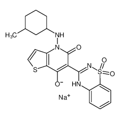 6-(1,1-dioxido-4H-1,2,4-benzothiadiazin-3-yl)-7-hydroxy-4-{[3-methylcyclohexyl]amino}thieno[3,2-b]pyridin-5(4H)-one sodium salt CAS:686270-86-0 manufacturer & supplier