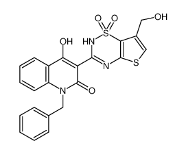 1-benzyl-4-hydroxy-3-(7-(hydroxymethyl)-1,1-dioxido-2H-thieno[2,3-e][1,2,4]thiadiazin-3-yl)quinolin-2(1H)-one CAS:686271-35-2 manufacturer & supplier