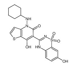 4-(cyclohexylamino)-7-hydroxy-6-(7-hydroxy-1,1-dioxido-4H-1,2,4-benzothiadiazin-3-yl)thieno[3,2-b]pyridin-5(4H)-one CAS:686271-85-2 manufacturer & supplier