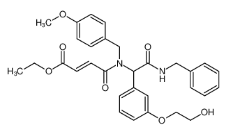 ethyl (E)-4-((2-(benzylamino)-1-(3-(2-hydroxyethoxy)phenyl)-2-oxoethyl)(4-methoxybenzyl)amino)-4-oxobut-2-enoate CAS:686276-55-1 manufacturer & supplier