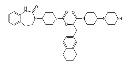 (R)-1-oxo-1-(4-(piperazin-1-yl)piperidin-1-yl)-3-(5,6,7,8-tetrahydronaphthalen-2-yl)propan-2-yl 4-(2-oxo-1,2,4,5-tetrahydro-3H-benzo[d][1,3]diazepin-3-yl)piperidine-1-carboxylate CAS:686297-57-4 manufacturer & supplier